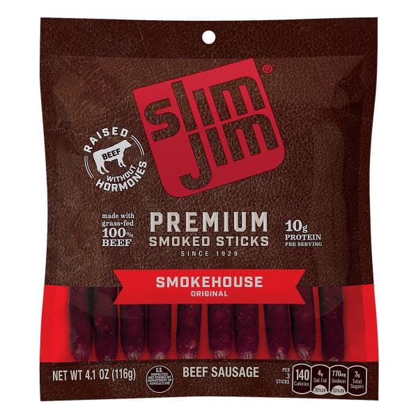 Slim Jim Smoked Sticks, Premium, Smokehouse Original