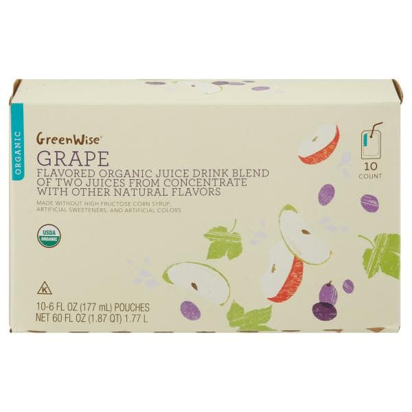 Greenwise Juice Drink, Organic, Grape