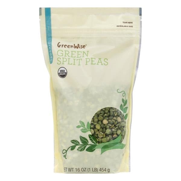 Greenwise Split Peas, Organic, Green
