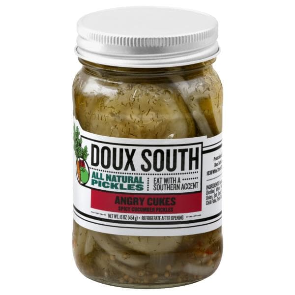 Doux South Cucumber Pickles, Spicy, Angry Cukes