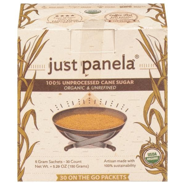 Just Panela Cane Sugar, 100% Unprocessed, Organic & Unrefined