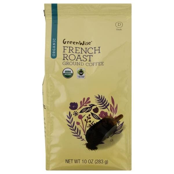 Greenwise Coffee, Organic, Ground, Dark Roast, French Roast
