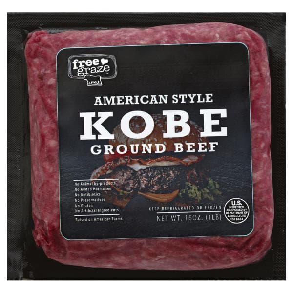 Free Graze Ground Beef, Kobe, American Style