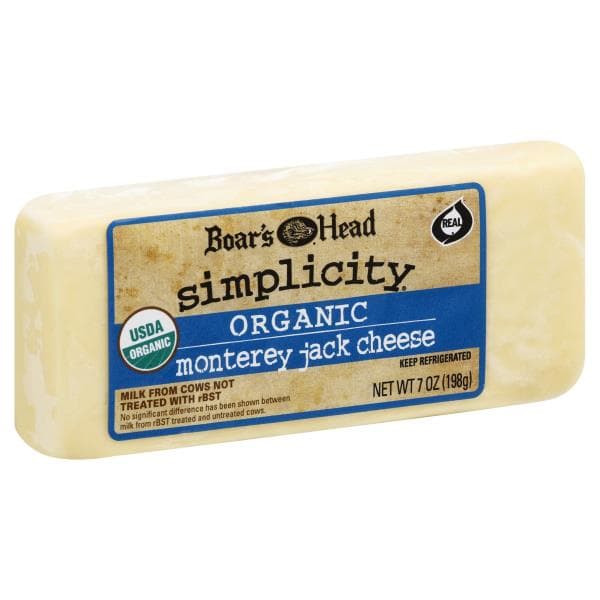 Boar'S Head Simplicity Cheese, Organic, Monterey Jack
