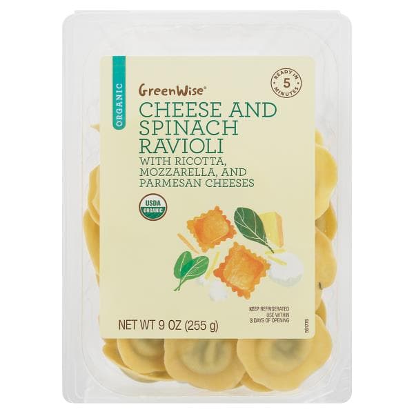 Greenwise_Organic Cheese And Spinach Ravioli