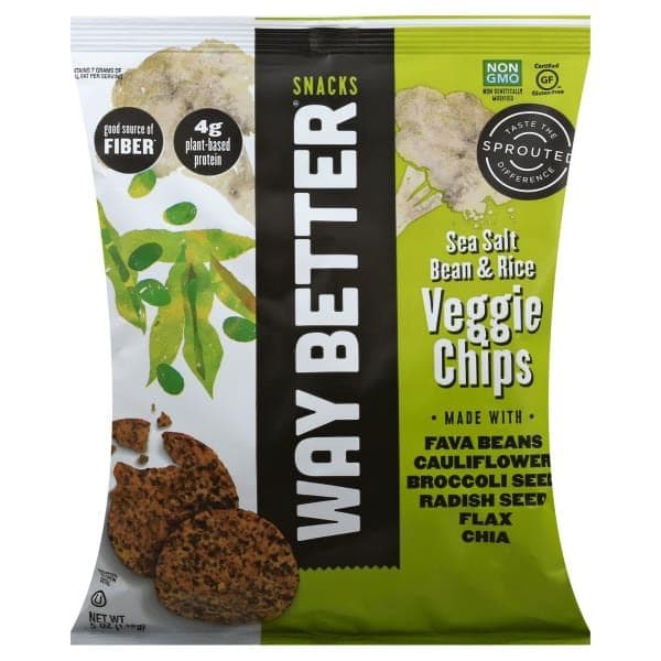 Way Better Snacks Veggie Chips, Sea Salt Bean & Rice
