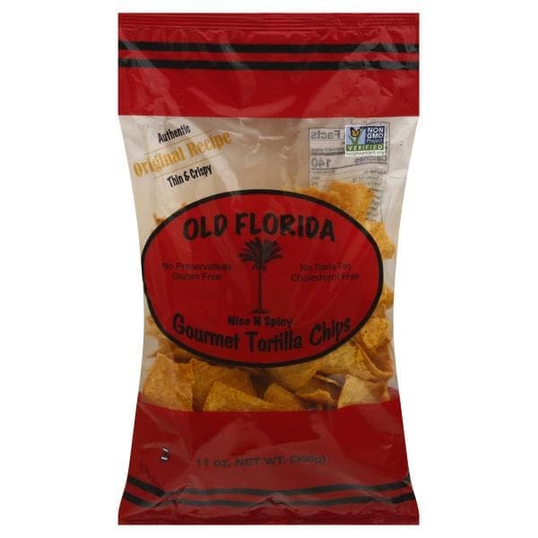 Old Florida Tortilla Chips, Gourmet, Nice N Spicy