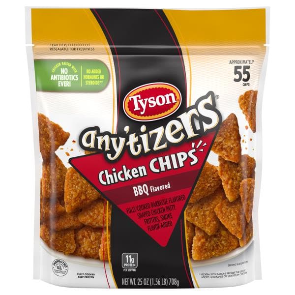 Tyson Any'Tizers Chicken Chips, Bbq Flavored