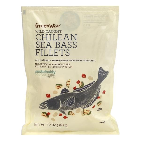 Greenwise Chilean Seabass Fillets, Wild, Sustainably Sourced