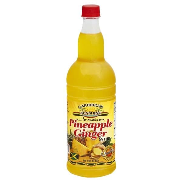 Caribbean Sunshine Syrup, Pineapple Ginger, Jamaican