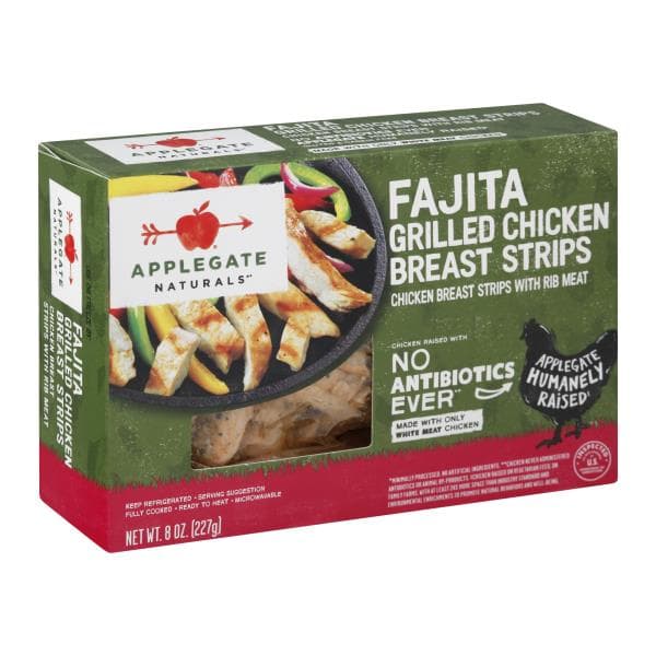 Applegate Naturals Fajita, Chicken Breast Strips, Grilled