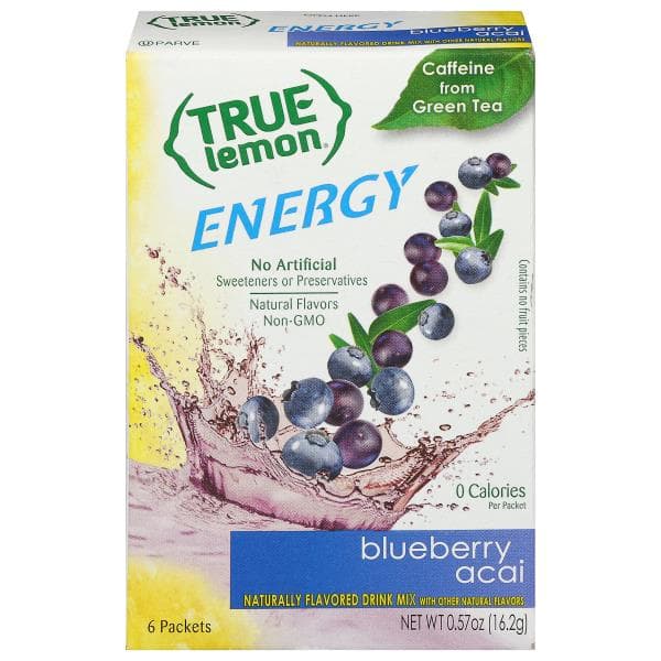 True Lemon Drink Mix, Blueberry Acai, Energy
