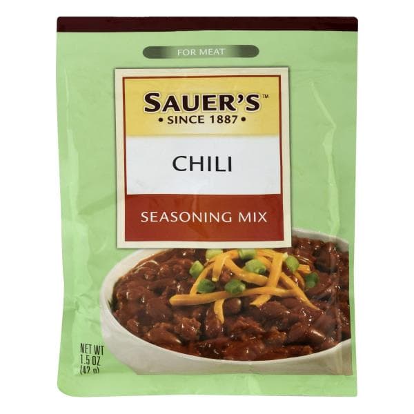 Sauers Seasoning Mix, For Meat, Chili