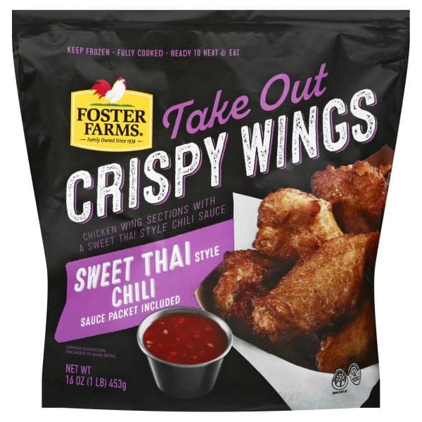 Foster Farms Crispy Wings, Sweet Thai Style Chili, Take Out