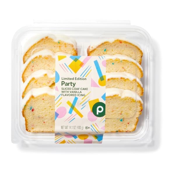 Iced Party Sliced Loaf Cake