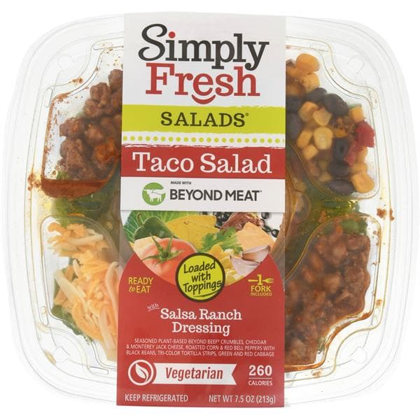 Simply Fresh Salads Taco Salad, With Salsa Ranch Dressing