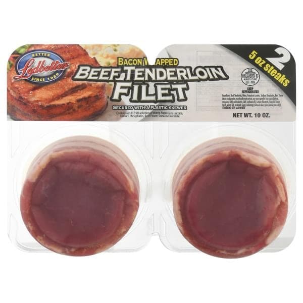 Ledbetter Beef Tenderloin Filet, Bacon Wrapped