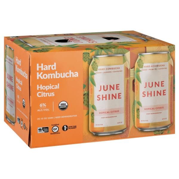 June Shine Hard Kombucha, Hopical Citrus