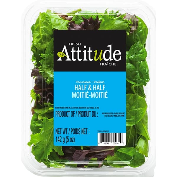 Fresh Attitude Baby Spinach - Spring Mix, Half N' Half