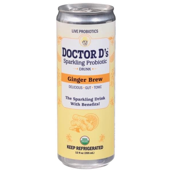 Doctor D'S Sparkling Probiotic Drink, Ginger Brew