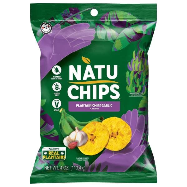 Natuchips Plantain Chips Garlic Flavor