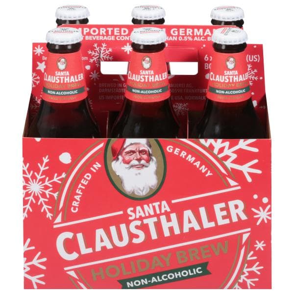 Clausthaler Beer, Non-Alcoholic, Holiday Brew, Santa