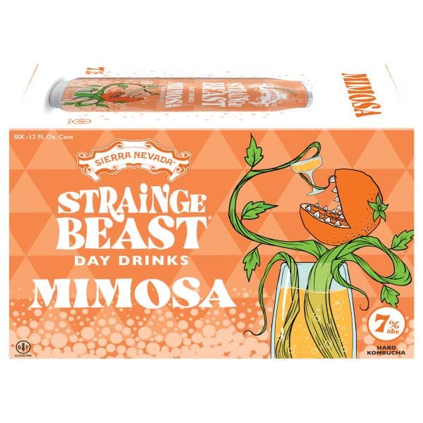 Strainge Beast Hard Kombucha, Blood Orange & Passion Fruit