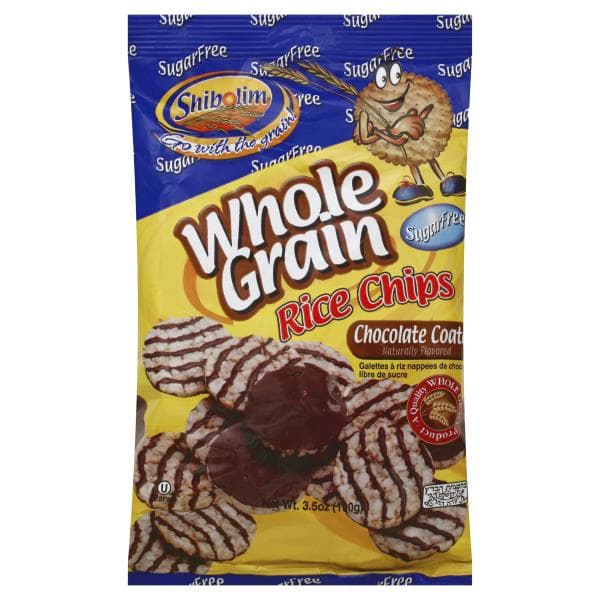 Shibolim Rice Chips, Whole Grain, Chocolate Drizzled