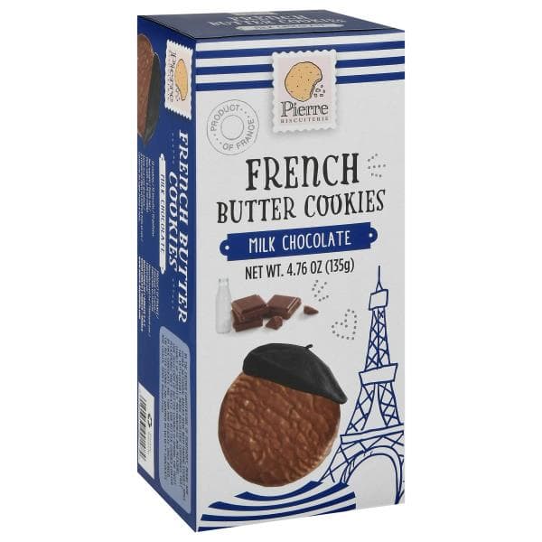 Pierre Biscuiterie French Butter Cookies, Milk Chocolate