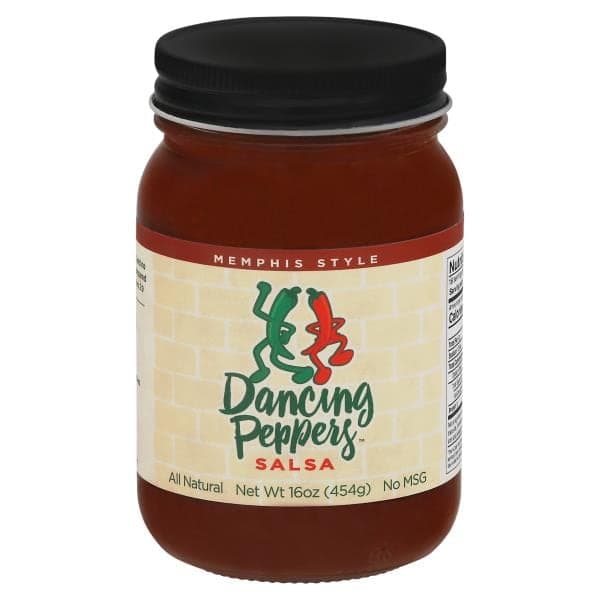 Dancing Peppers Salsa, Memphis Style, Sweet & Spicy
