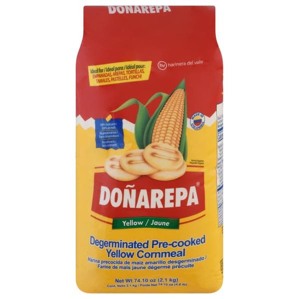 Donarepa Yellow Cornmeal, Pre-Cooked, Degerminated