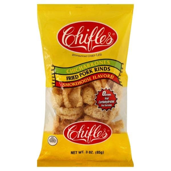 Chifles Pork Rinds, Fried, Chicharrones, Smokehouse Flavored