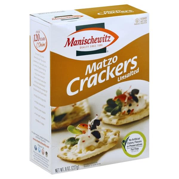 Manischewitz Crackers, Matzo, Unsalted