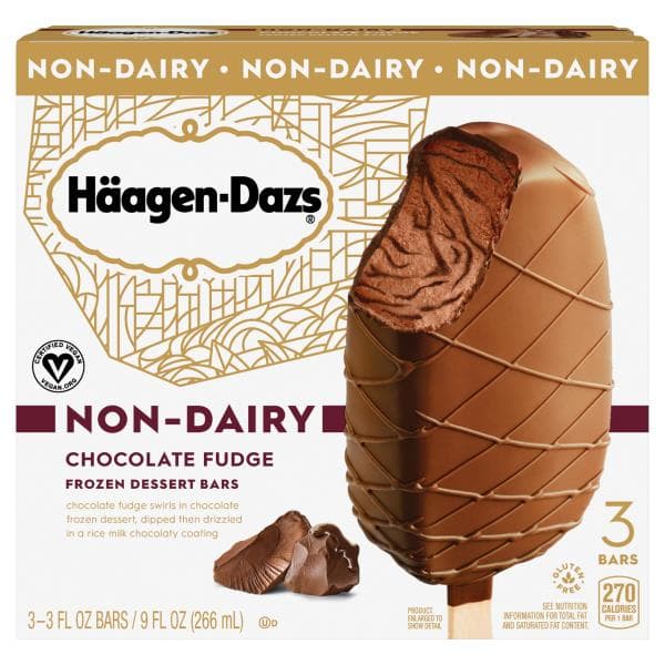 Haagen-Dazs  Dessert Bars, Non-Dairy, Chocolate Fudge