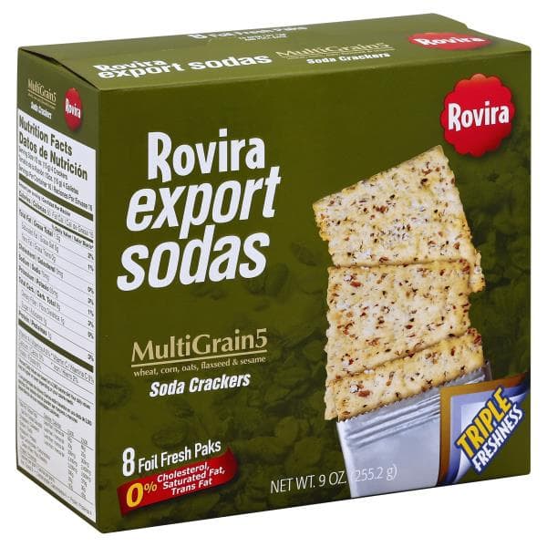 Rovira Soda Crackers, Export Sodas, Multi Grain