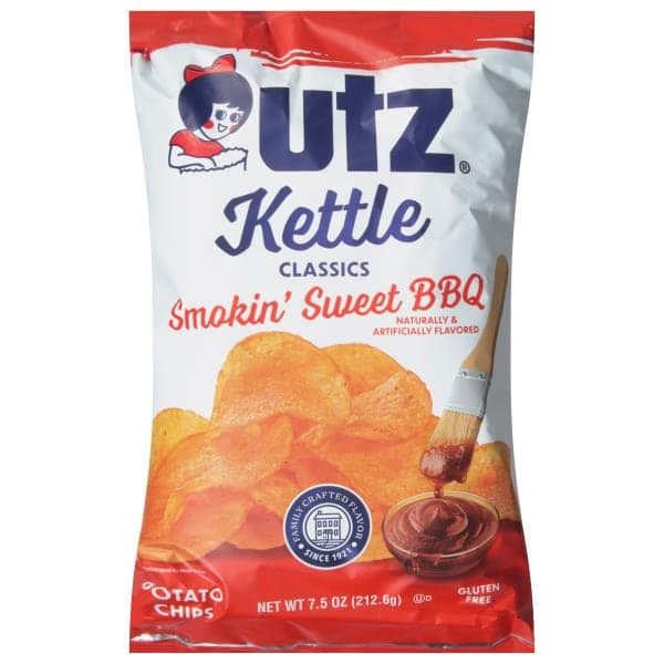 Utz Kettle Classics Smokin' Sweet Bbq Crunchy Potato Chips