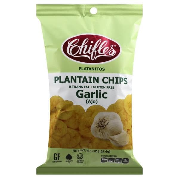 Chifles Plantain Chips, Garlic