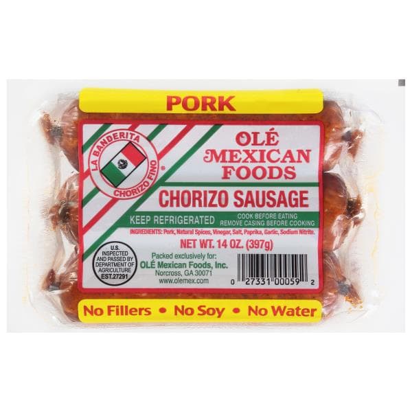 Ole Mexican Foods Chorizo Sausage, Pork