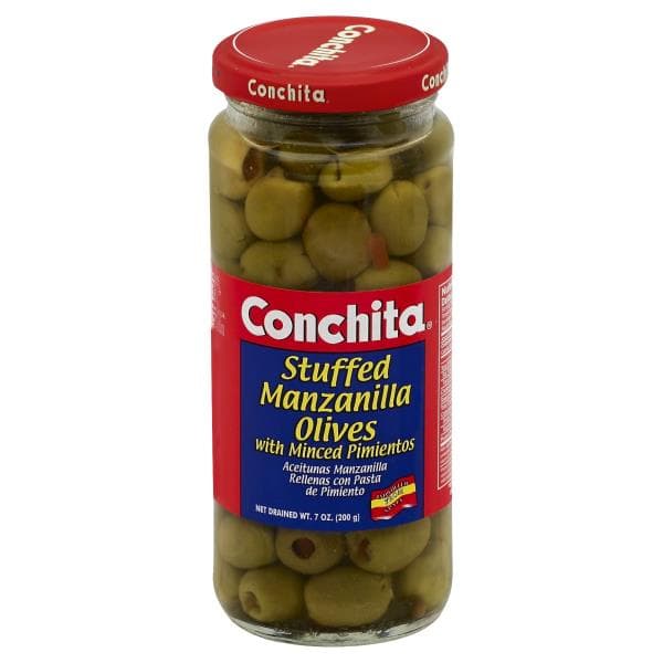 Conchita Olives, Manzanilla, Stuffed, With Minced Pimientos