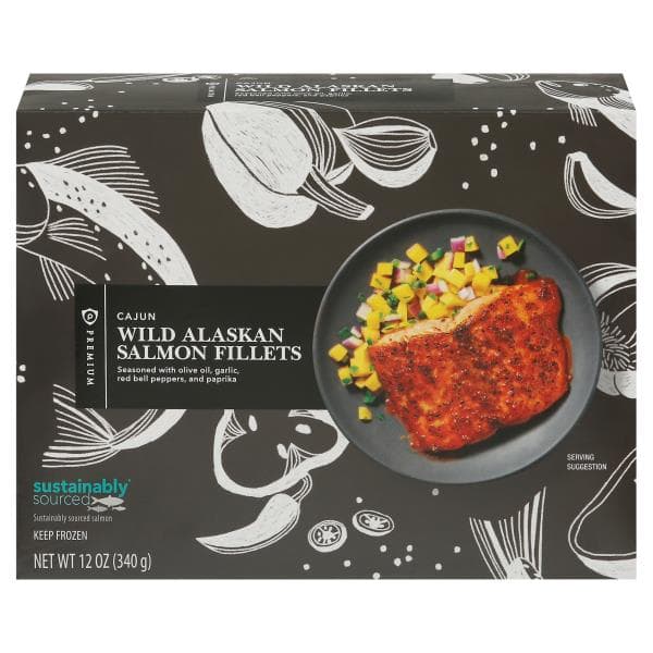 Publix Premium Salmon Fillets, Cajun, Wild, Sustainably Sourced
