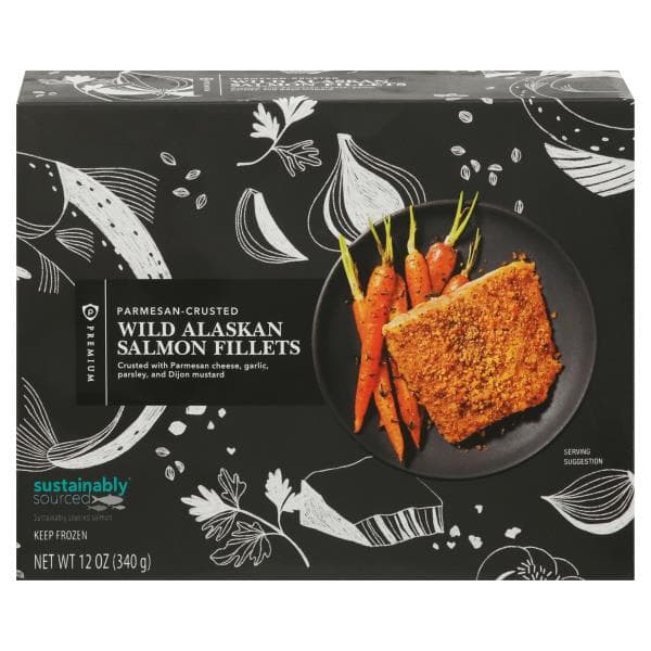 Publix Premium Salmon Fillets, Parmesan Crusted, Wild, Sustainable
