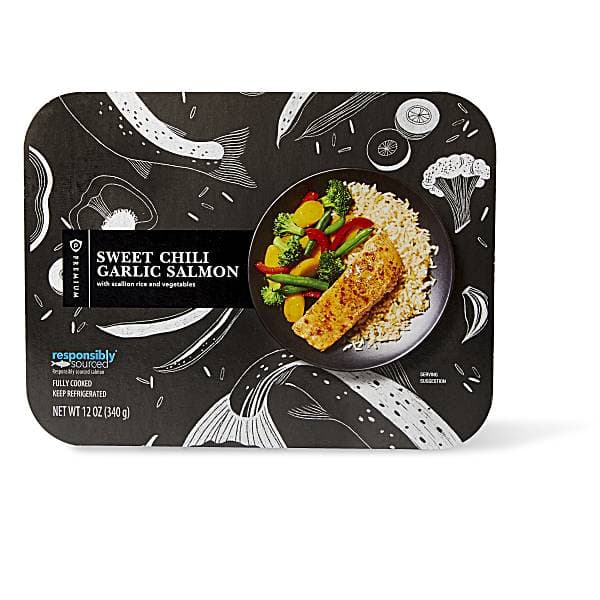 Publix Premium Chili Garlic Salmon, W/ Rice & Vegetables, Microwave