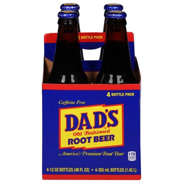 Dads Root Beer Root Beer, Caffeine Free, Old Fashioned, 4