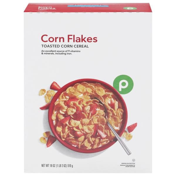 Publix Cereal, Toasted Grain, Cornflakes