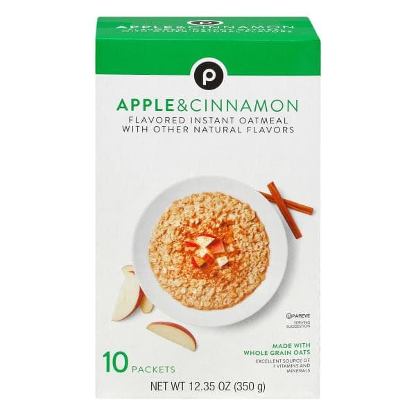 Publix Instant Oatmeal, Apple & Cinnamon