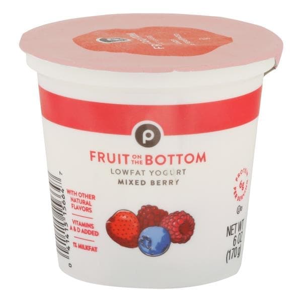 Publix Yogurt, Lowfat, Mixed Berry, Fruit On The Bottom