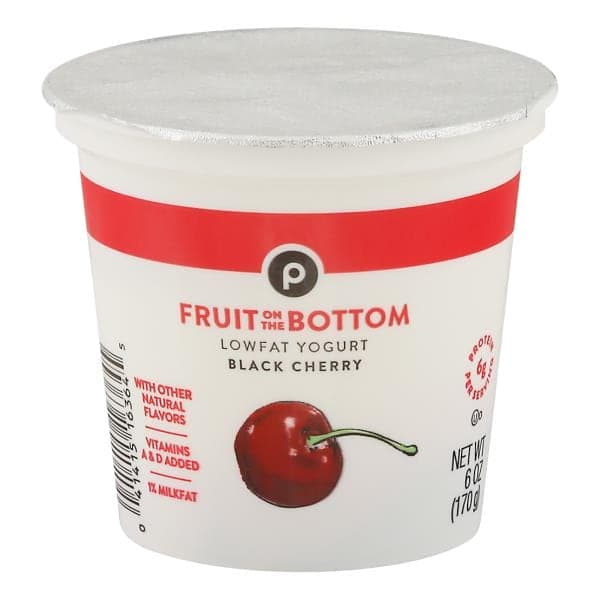 Publix Yogurt, Lowfat, Black Cherry, Fruit On The Bottom