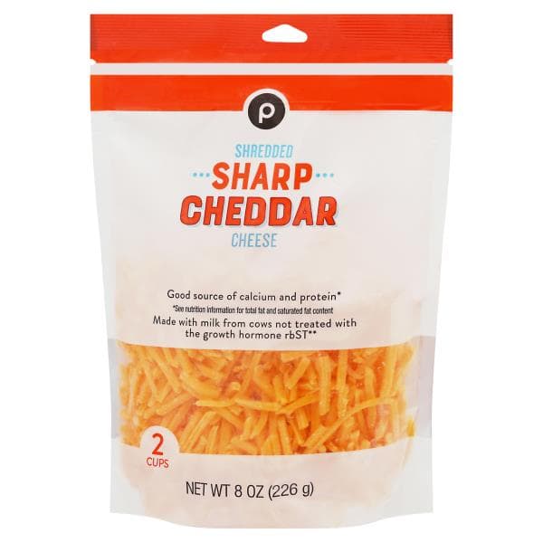 Publix Sharp Cheddar, Shredded Cheese