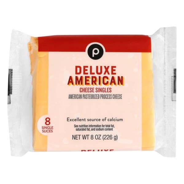 Publix Deluxe Sliced American Cheese, Singles