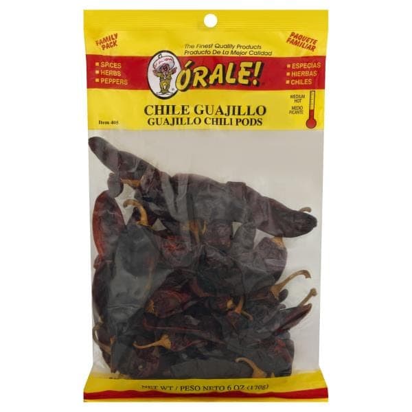 Orale Chili Pods, Guajillo, Medium Hot, Family